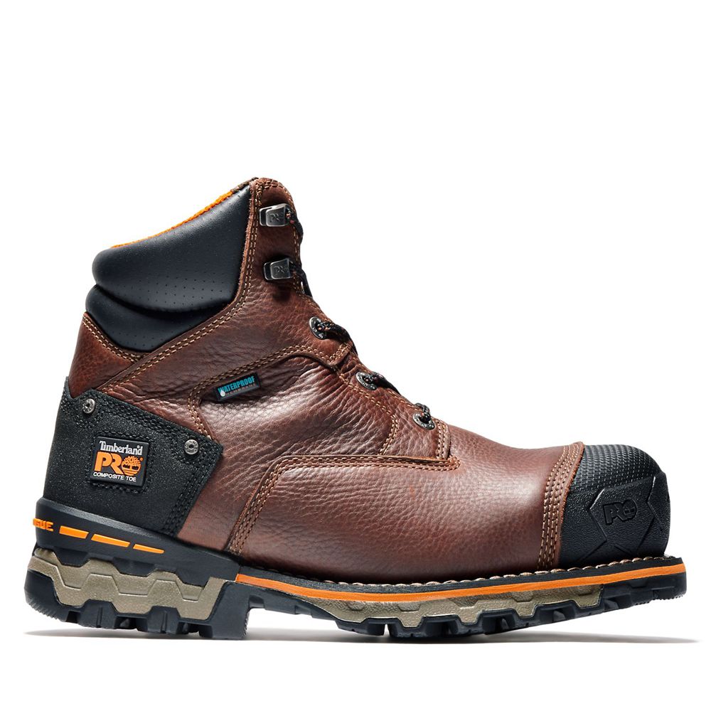 Bocanci De Muncă Timberland Barbati Maro/Negrii - Pro® Boondock 6\" Comp Toe - Romania - OIKQRX527